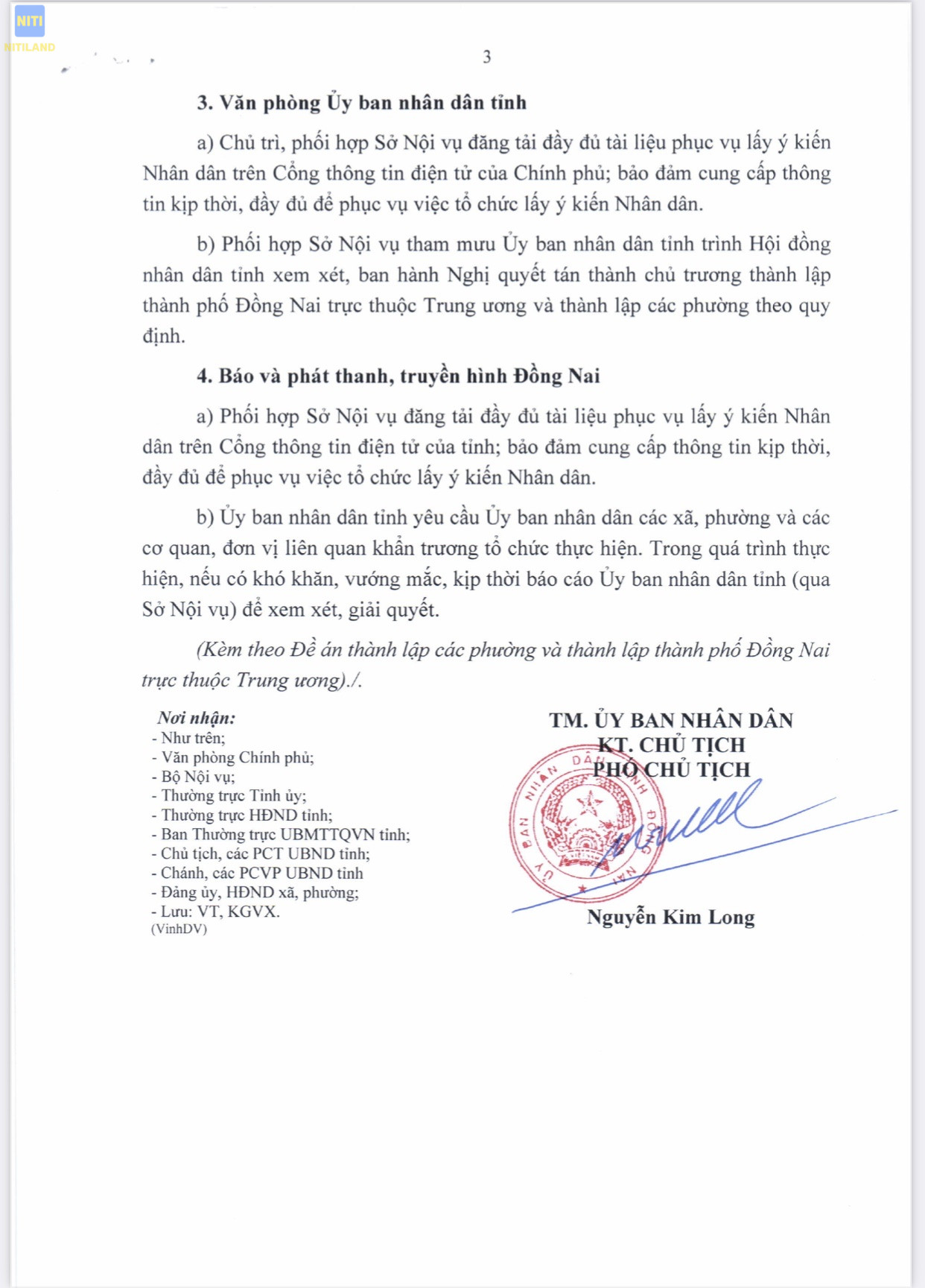 Đồng Nai lên thành phố trực thuộc Trung ương công văn 3