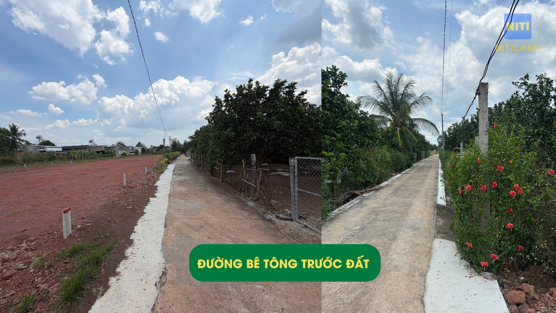 Đường bê tông đất nền Cẩm Mỹ giá rẻ