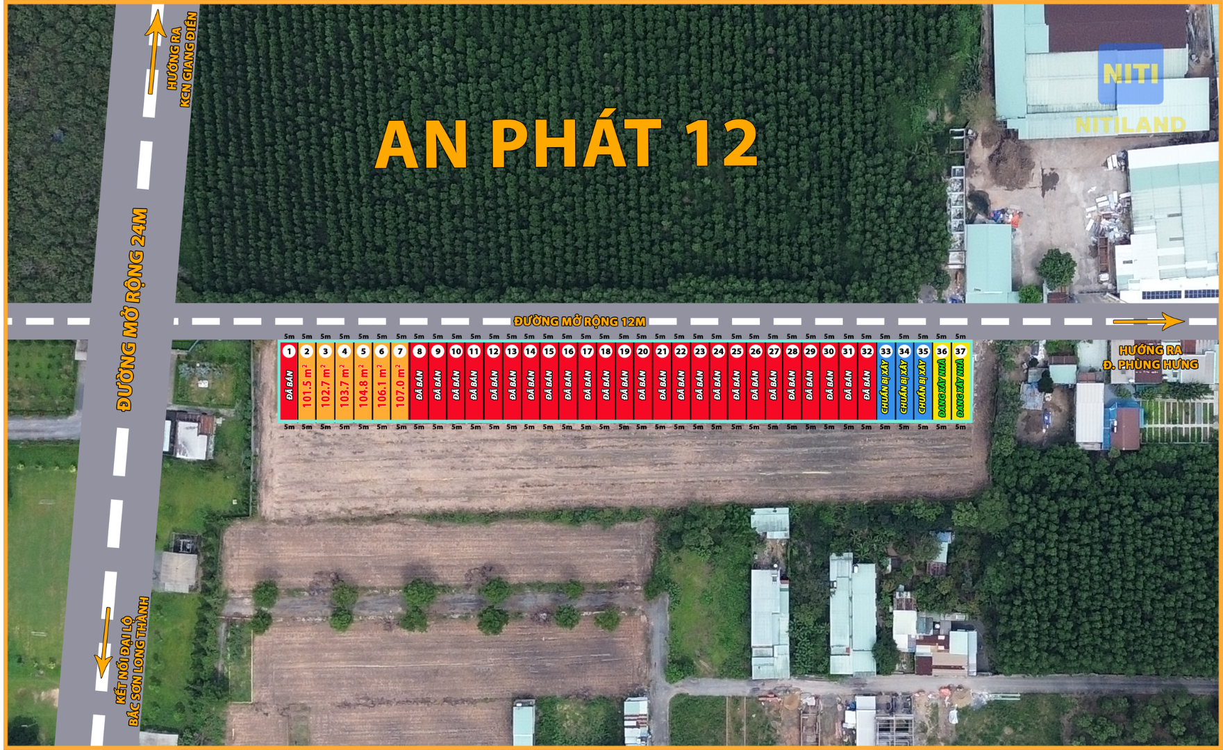 Flycam định hướng kết nối giao thông từ An Phát 12 ra KCN Giang Điền Trảng Bom.