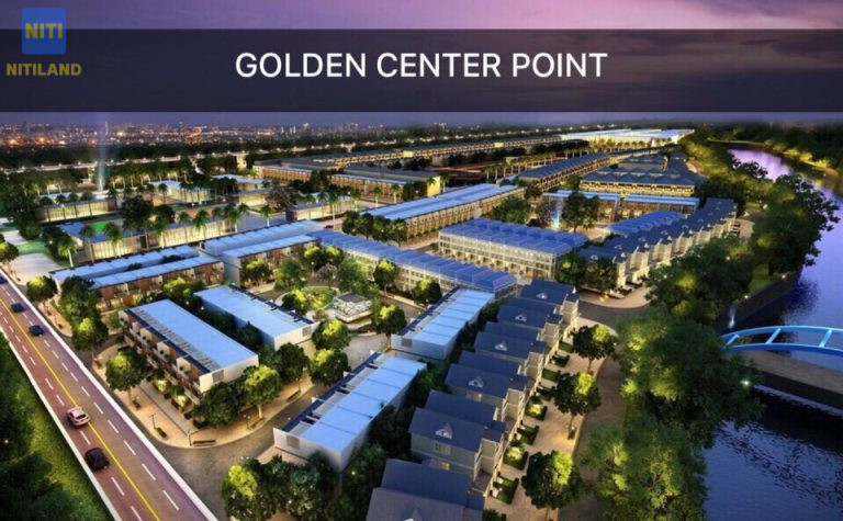 Phối cảnh tổng thể khu đô thị hiện đại Golden Center Point Đồng Nai với các khu nhà phố và biệt thự
