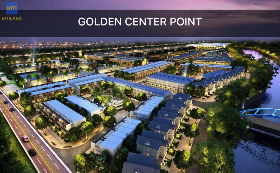 Phối cảnh tổng thể khu đô thị hiện đại Golden Center Point Đồng Nai với các khu nhà phố và biệt thự
