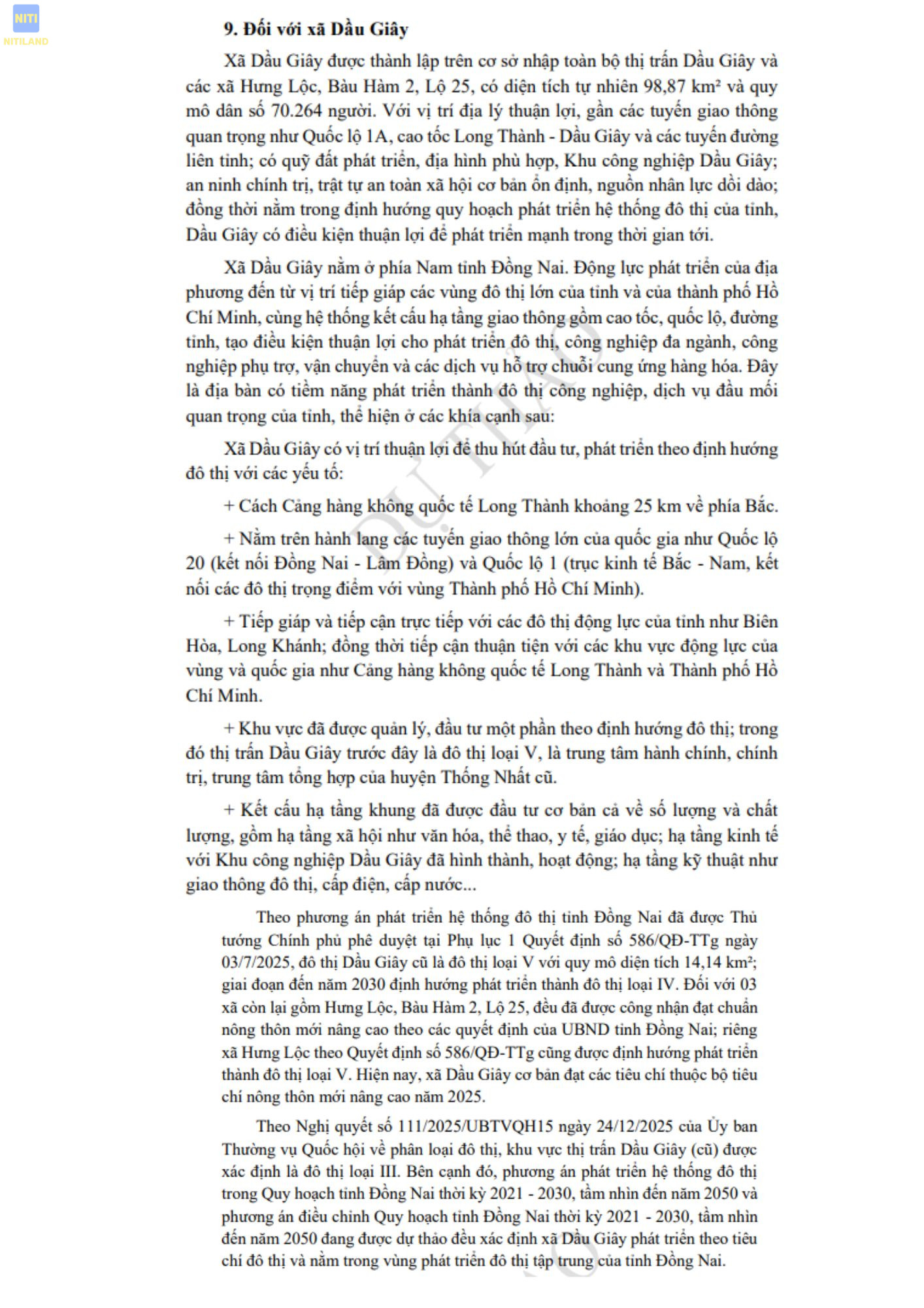 thành lập phường Dầu Giây Đồng Nai