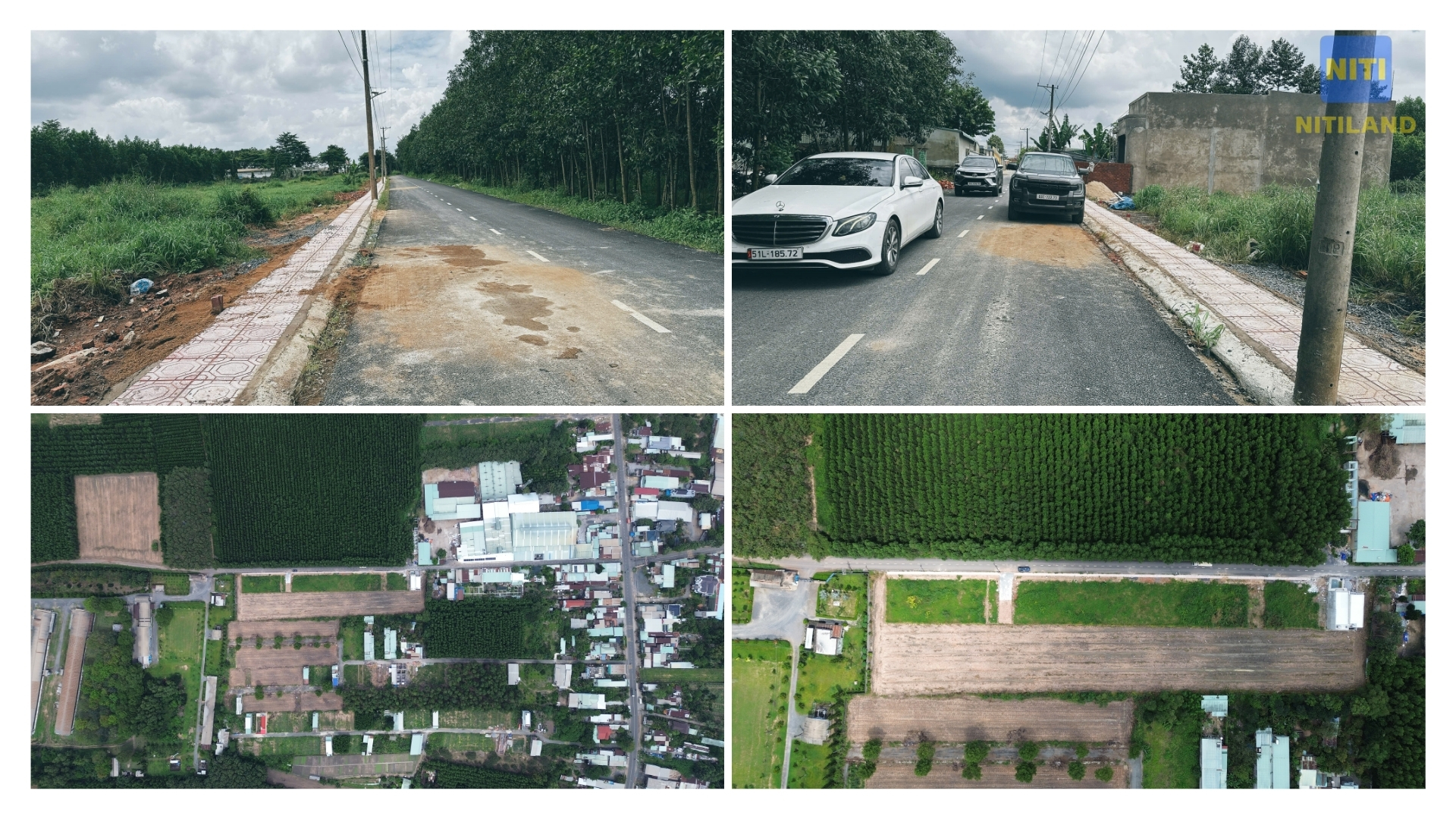 Hình ảnh thực tế đường nhựa nội bộ rộng rãi, vỉa hè lót gạch sạch sẽ tại khu dân cư An Phát 12.