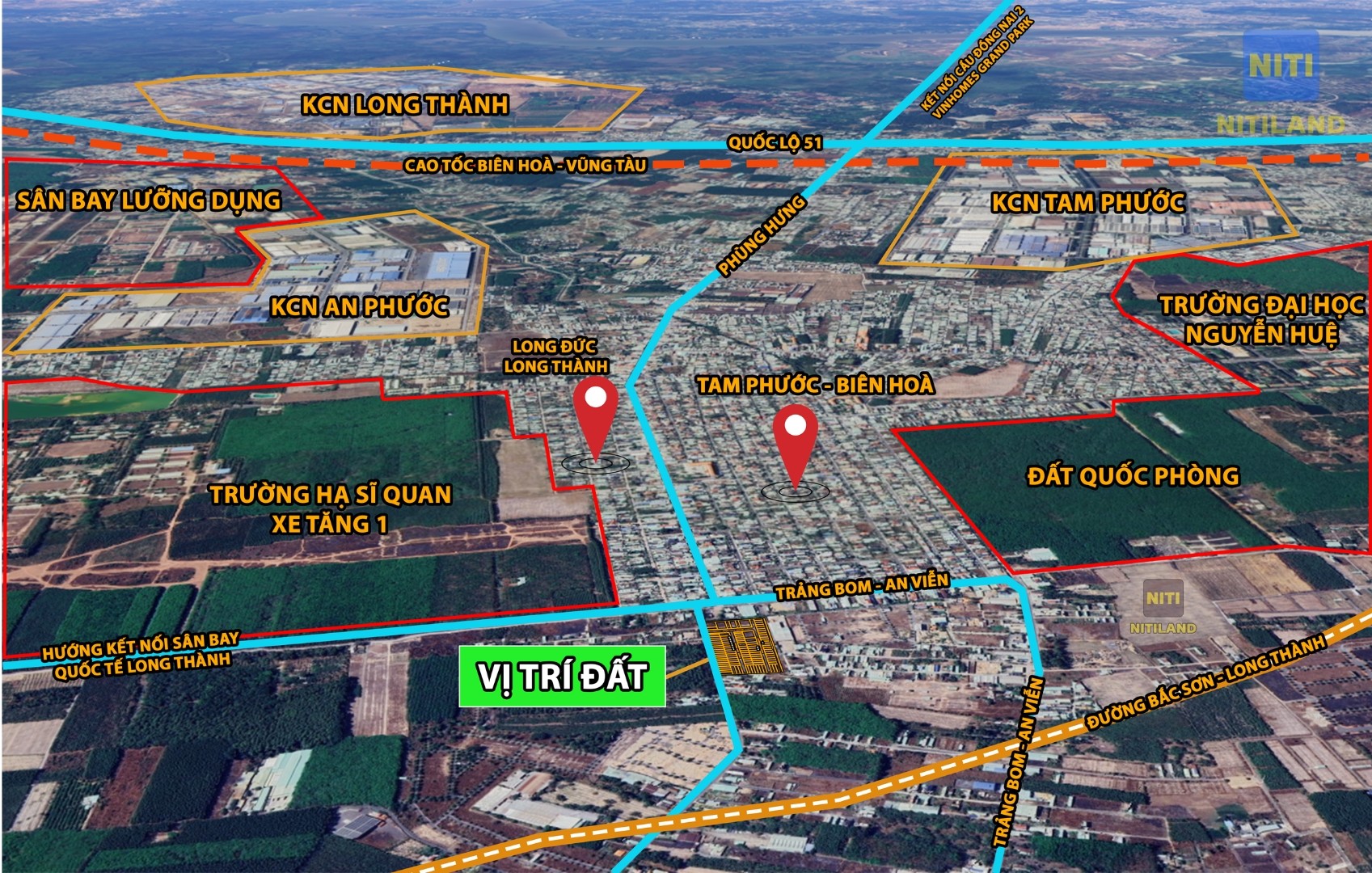 Bản đồ quy hoạch kết nối vùng tại An Phát 10 đất nền An Viễn-Trảng Bom