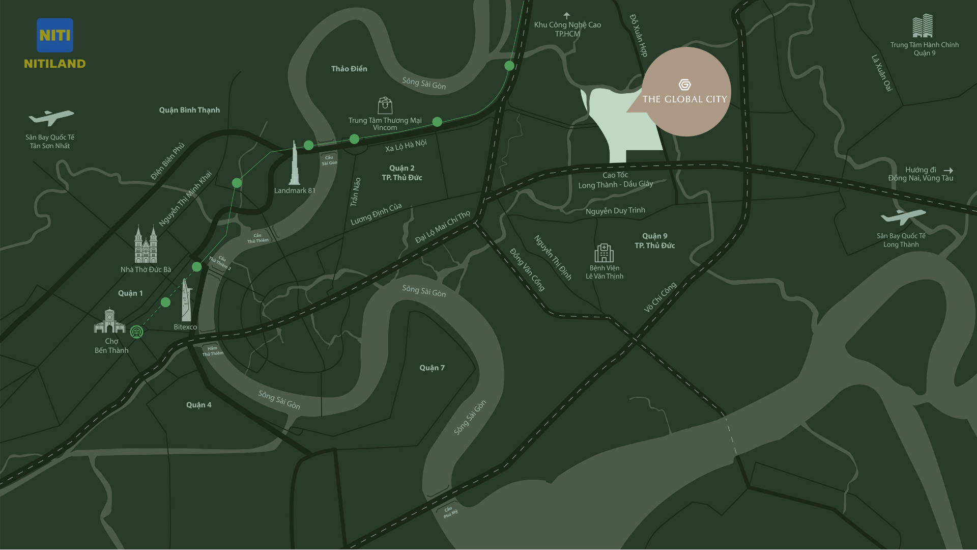 Vị trí The Global City Thủ Đức