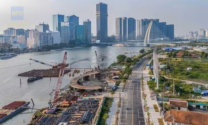 Kết cấu vòm thép cầu đi bộ qua sông Sài Gòn