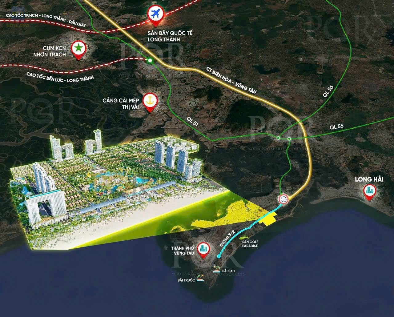 Shophouse Blanca City Vị trí shophouse Blanca City Vũng Tàu gần biển và trục đường 3/2