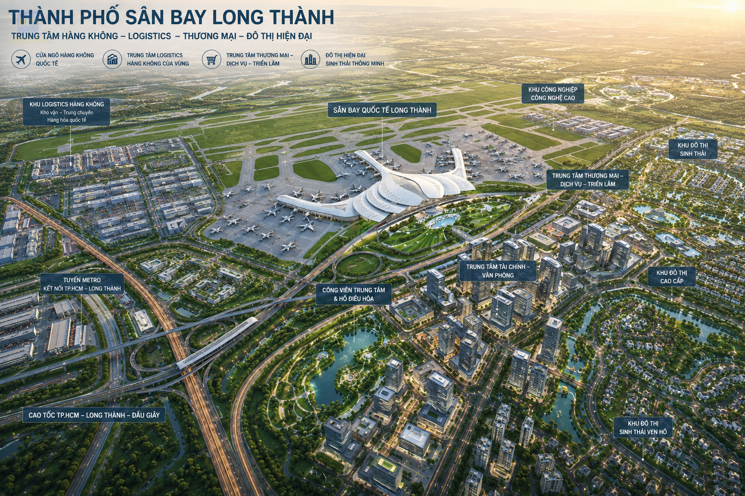 Airport City quanh sân bay Long Thành