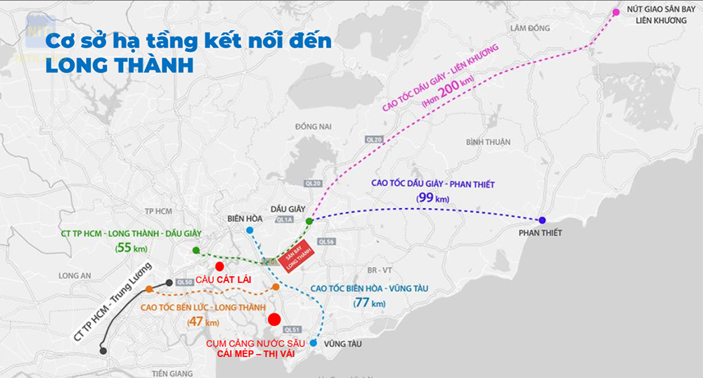 Hạ tầng kết nối bất động sản Biên Hòa với sân bay Long Thành
